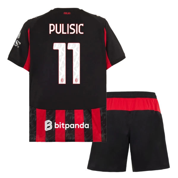 AC Milan Christian Pulišić 11 Hjemmetrøye Barn 2025/2026 AC Milan Christian Pulišić 11 Hjemmetrøye Barn 2025/2026
