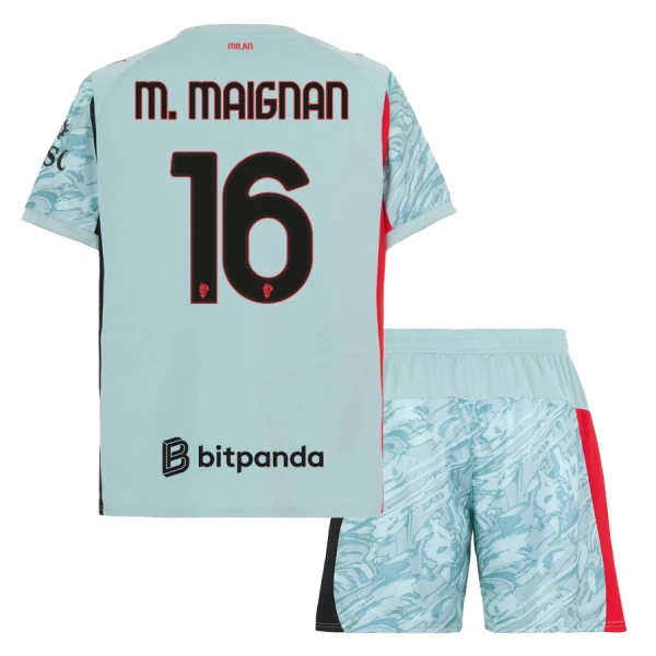 AC Milan M. Maignan 16 Målvakt Trøye Barn 2025/2026 Blå