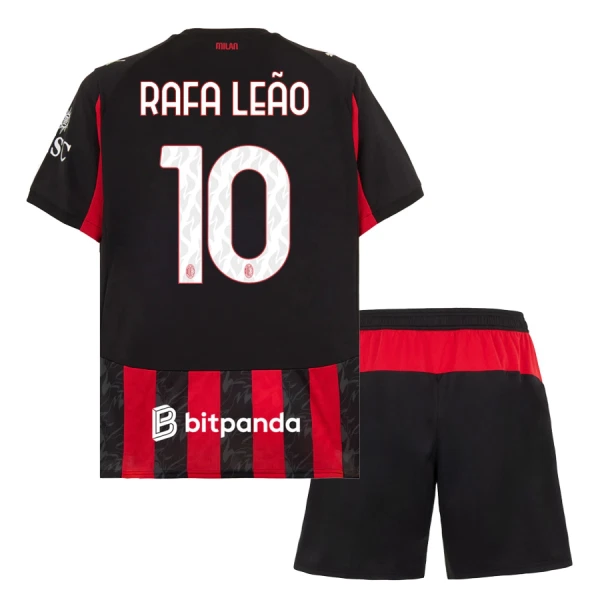 AC Milan Rafael Leão 10 Hjemmetrøye Barn 2025/2026