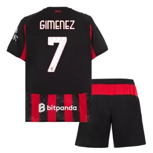 AC Milan Santiago Gimenez 7 Hjemmetrøye Barn 2025/2026