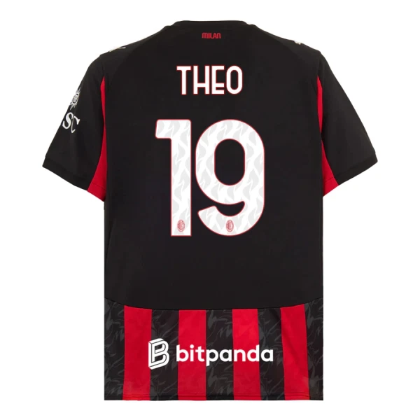 AC Milan Theo Hernández 19 Hjemmetrøye 2025/2026 AC Milan Theo Hernández 19 Hjemmetrøye 2025/2026