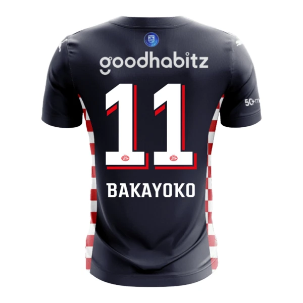 PSV Eindhoven Bakayoyo 11 Bortetrøye 2025/2026 PSV Eindhoven Bakayoyo 11 Bortetrøye 2025/2026