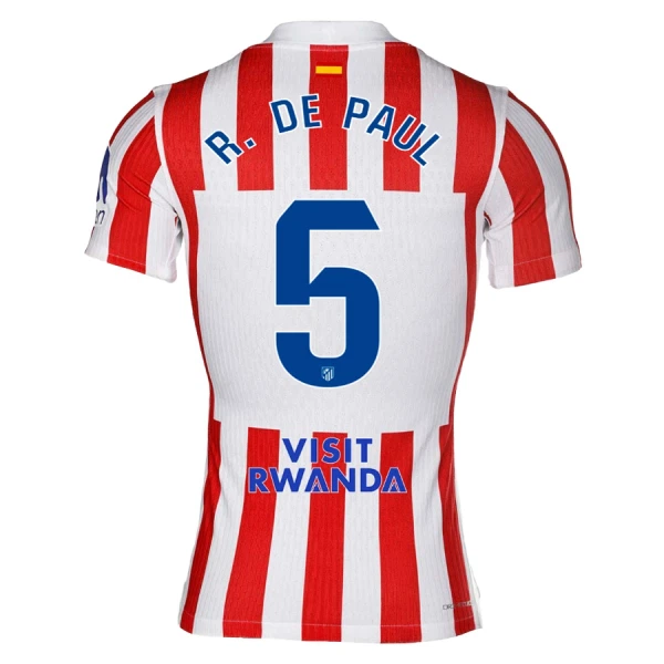 Atlético Madrid Rodrigo de Paul 5 Hjemmetrøye 2025/2026 Atlético Madrid Rodrigo de Paul 5 Hjemmetrøye 2025/2026