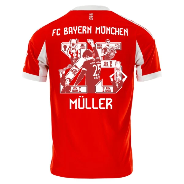 FC Bayern München Thomas Müller 25 Hjemmetrøye 2025/2026 Spesiell FC Bayern München Thomas Müller 25 Hjemmetrøye 2025/2026 Spesiell