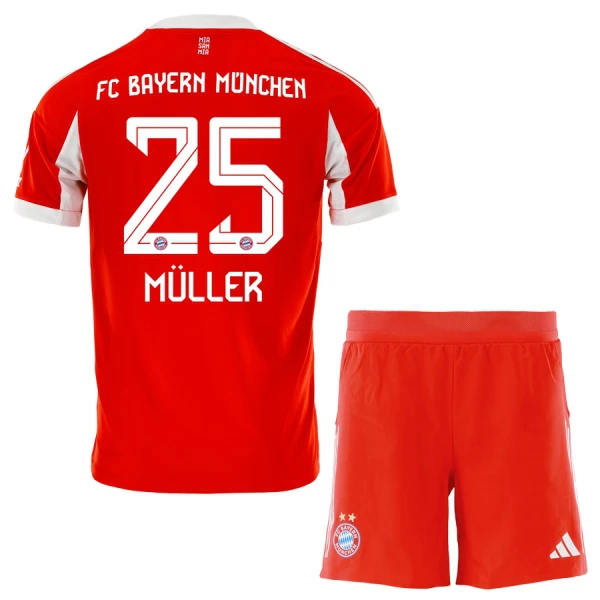 FC Bayern München Thomas Müller 25 Hjemmetrøye Barn 2025/2026 FC Bayern München Thomas Müller 25 Hjemmetrøye Barn 2025/2026