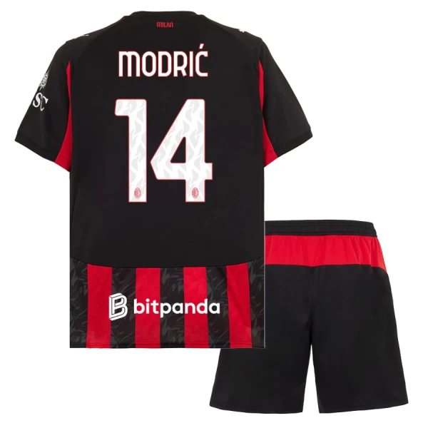 AC Milan Luka Modric 14 Hjemmetrøye Barn 2025/2026 AC Milan Luka Modric 14 Hjemmetrøye Barn 2025/2026