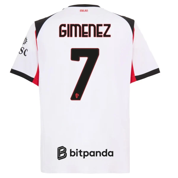 AC Milan Santiago Gimenez 7 Bortetrøye 2025/2026 AC Milan Santiago Gimenez 7 Bortetrøye 2025/2026