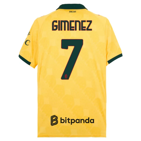 AC Milan Santiago Gimenez 7 Tredjetrøye 2025/2026 AC Milan Santiago Gimenez 7 Tredjetrøye 2025/2026