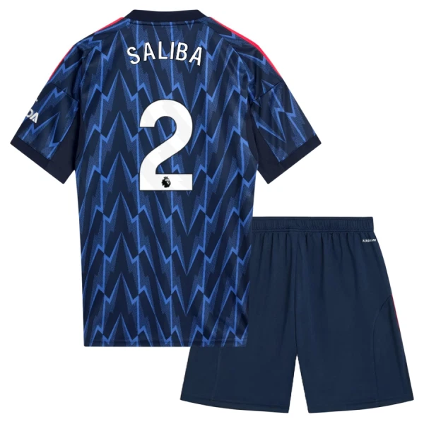 Arsenal Saliba 2 Bortetrøye Barn 2025/2026 Arsenal Saliba 2 Bortetrøye Barn 2025/2026