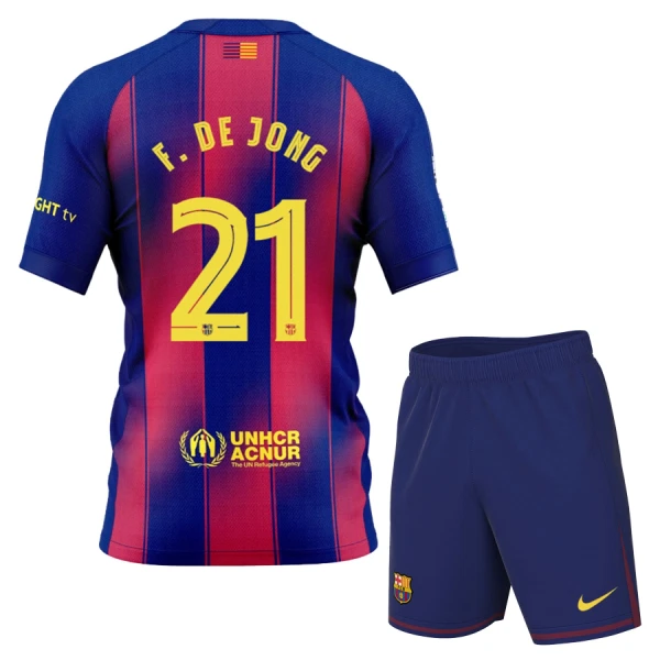 FC Barcelona Frenkie de Jong 21 Hjemmetrøye Barn 2025/2026 FC Barcelona Frenkie de Jong 21 Hjemmetrøye Barn 2025/2026