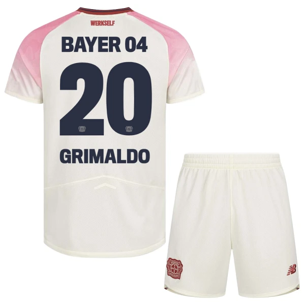 Bayer 04 Leverkusen Alejandro Grimaldo 20 Bortetrøye Barn 2025/2026 Bayer 04 Leverkusen Alejandro Grimaldo 20 Bortetrøye Barn 2025/2026