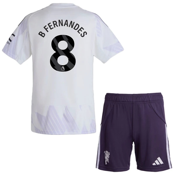 Manchester United Bruno Fernandes 8 Bortetrøye Barn 2025/2026 Manchester United Bruno Fernandes 8 Bortetrøye Barn 2025/2026