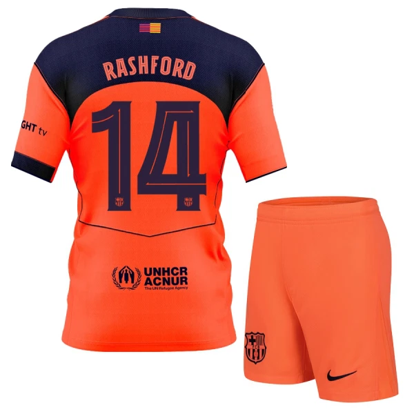 FC Barcelona Marcus Rashford 14 Tredjetrøye Barn 2025/2026