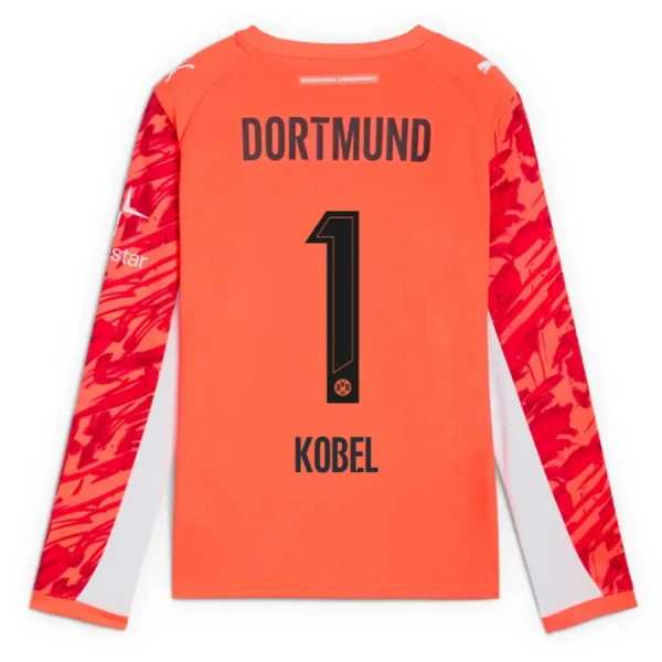 Borussia Dortmund Kobel 1 Målvakt Trøye 2025/2026 Langermet Rød