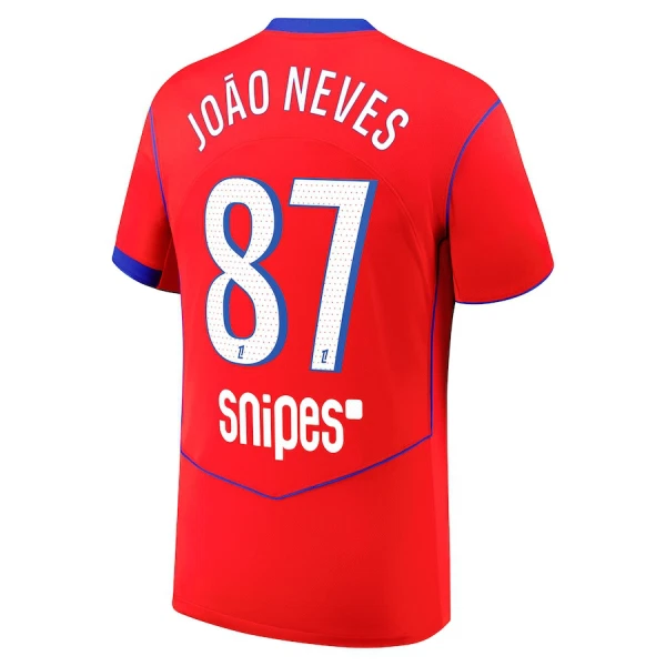 Paris Saint-Germain Joao Neves 87 Tredjetrøye 2025/2026
