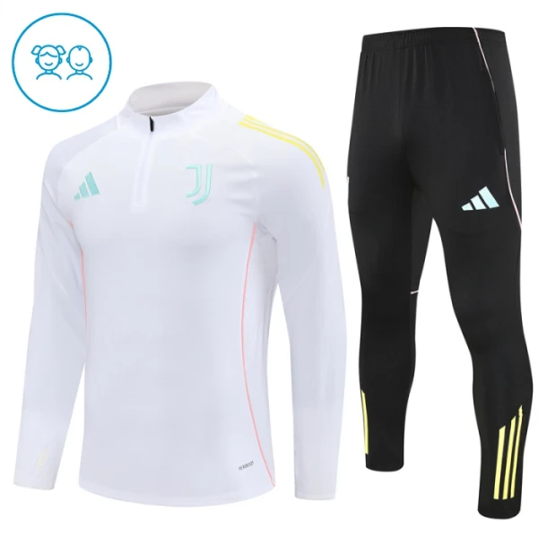 Juventus Trenings Collegegenser Set Barn 2025/2026 Hvit