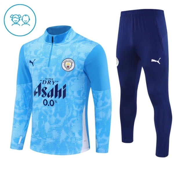 Manchester City Trenings Collegegenser Set Barn 2025/2026 Blå