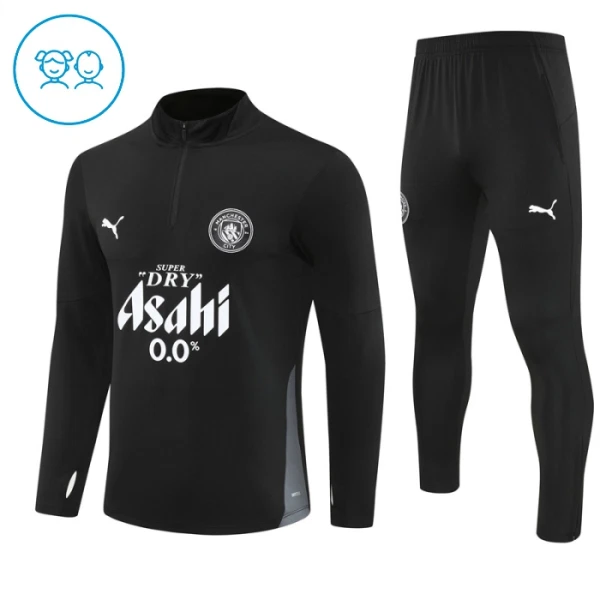 Manchester City Trenings Collegegenser Set Barn 2025/2026 Svart