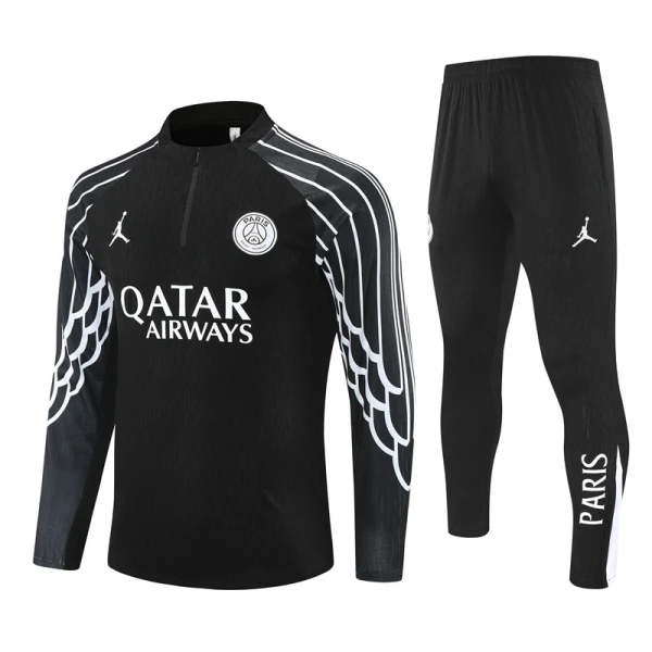 Paris Saint-Germain Trenings Collegegenser Set 2025/2026 Svart