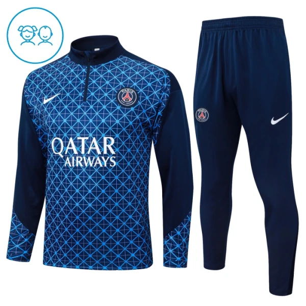 Paris Saint-Germain Trenings Collegegenser Set Barn 2025/2026 Blå