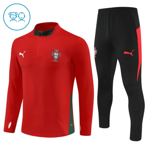 Portugal Trenings Collegegenser Set Barn 2025/2026 Rød
