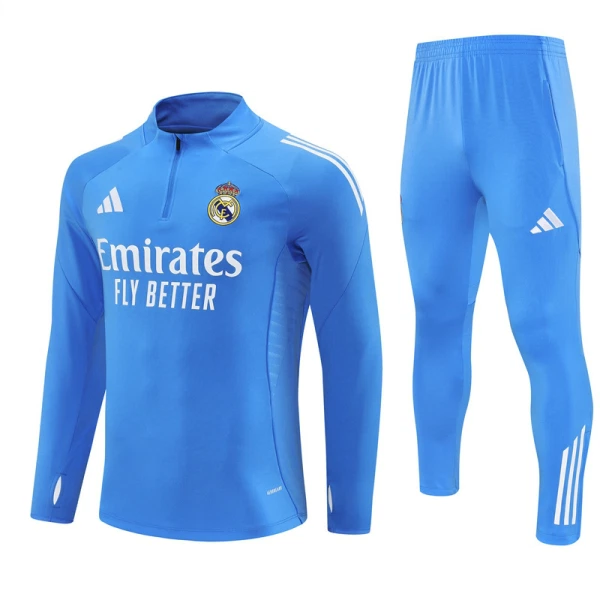 Real Madrid Trenings Collegegenser Set 2025/2026 Blå