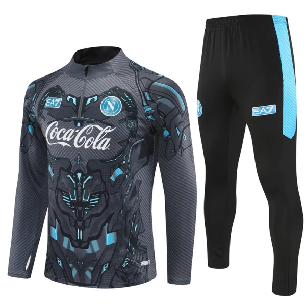 SSC Napoli Trenings Collegegenser Set 2025/2026 Svart SSC Napoli Trenings Collegegenser Set 2025/2026 Svart