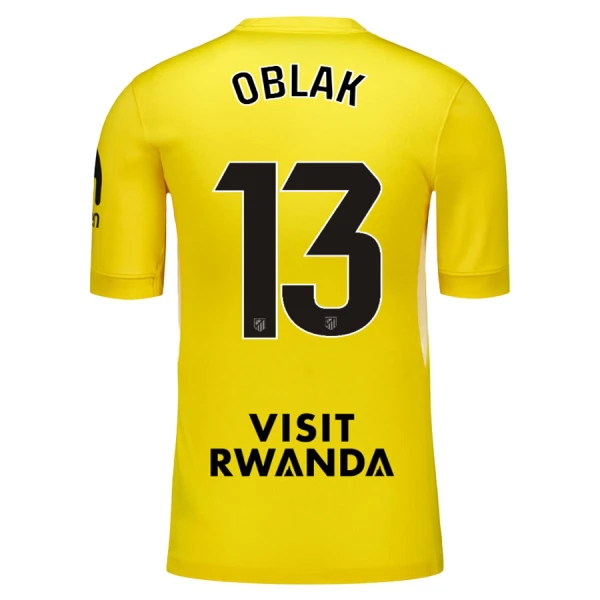 Atlético Madrid Jan Oblak 13 Målvakt Trøye Barn 2025/2026 Gul