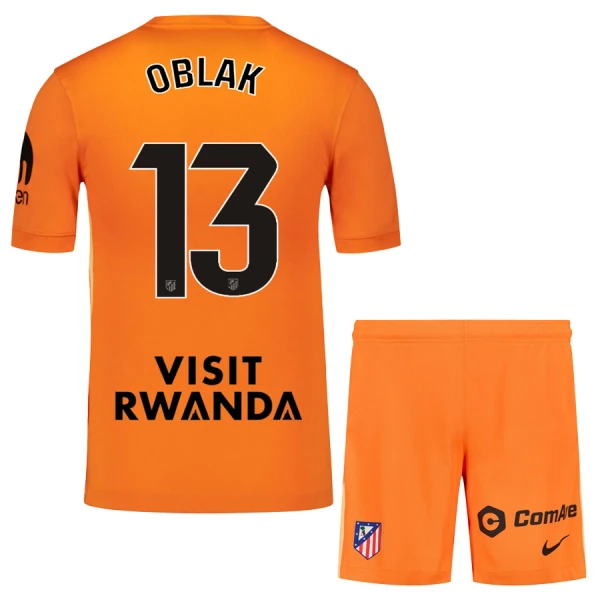 Atlético Madrid Jan Oblak 13 Målvakt Trøye Barn 2025/2026 Oransje