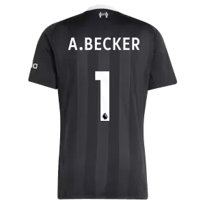 Liverpool Alisson Becker 1 Målvakt Trøye 2025/2026 Svart Liverpool Alisson Becker 1 Målvakt Trøye 2025/2026 Svart