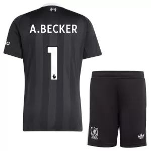 Liverpool Alisson Becker 1 Målvakt Trøye Barn 2025/2026 Svart Liverpool Alisson Becker 1 Målvakt Trøye Barn 2025/2026 Svart
