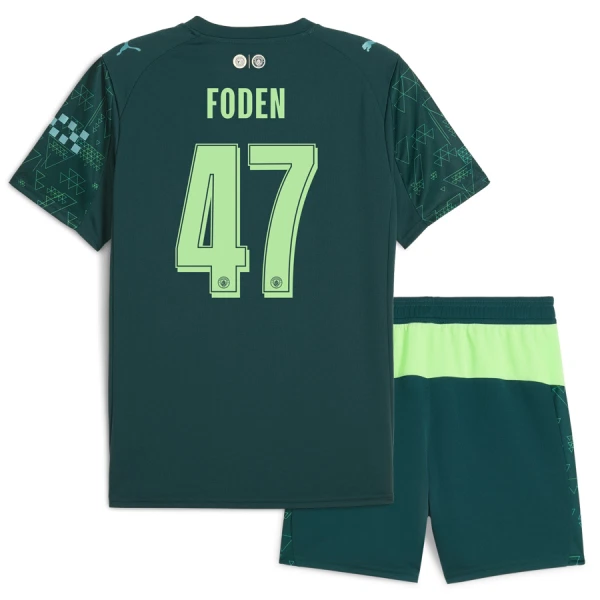 Manchester City Phil Foden 47 Fjerde trøye Barn EA Sport 2025/2026 Manchester City Phil Foden 47 Fjerde trøye Barn EA Sport 2025/2026