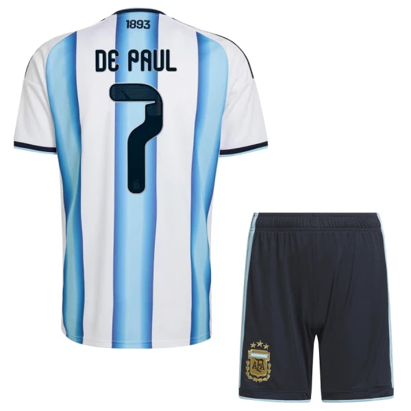 Argentina Rodrigo de Paul 7 Hjemmetrøye Barn VM 2026