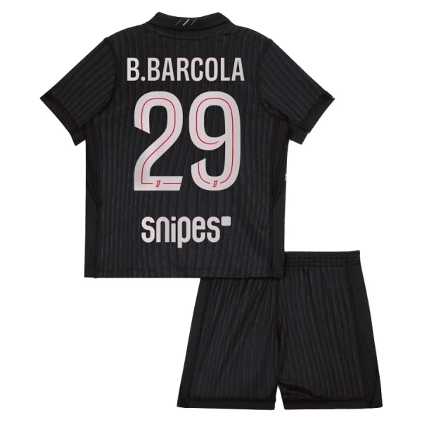 Paris Saint-Germain B. Barcola 29 Fjerde trøye Barn Jordan 2025/2026