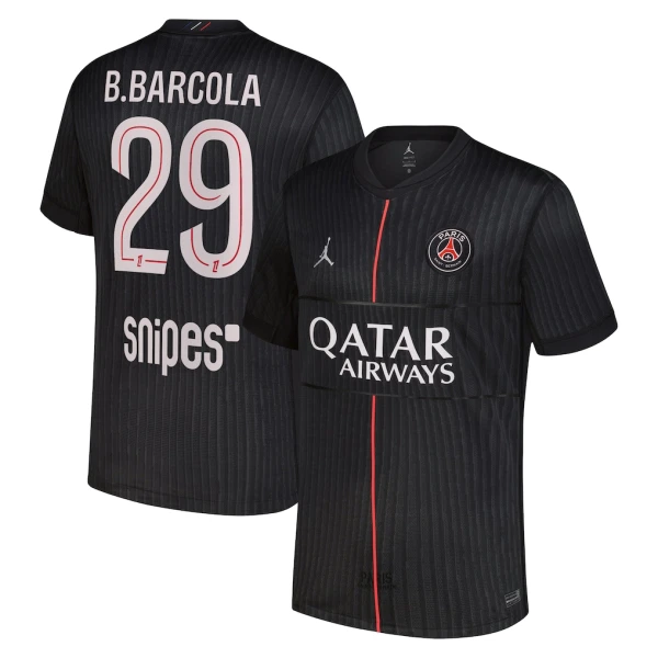 Paris Saint-Germain B. Barcola 29 Fjerde trøye Jordan 2025/2026