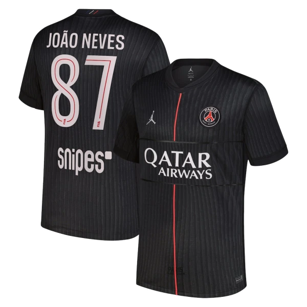 Paris Saint-Germain Joao Neves 87 Fjerde trøye Jordan 2025/2026
