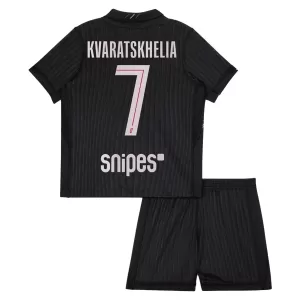 Paris Saint-Germain Kvaratskhelia 7 Fjerde trøye Barn Jordan 2025/2026