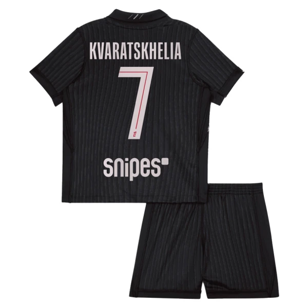 Paris Saint-Germain Kvaratskhelia 7 Fjerde trøye Barn Jordan 2025/2026