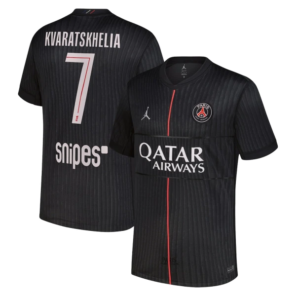 Paris Saint-Germain Kvaratskhelia 7 Fjerde trøye Jordan 2025/2026