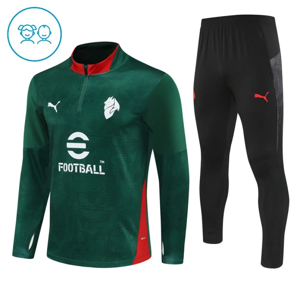 AC Milan Trenings Collegegenser Set Barn 2025/2026 Grønn