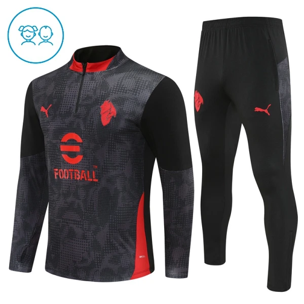 AC Milan Trenings Collegegenser Set Barn 2025/2026 Svart