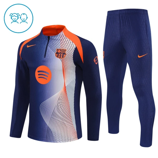 FC Barcelona Trenings Collegegenser Set Barn 2025/2026 Blå