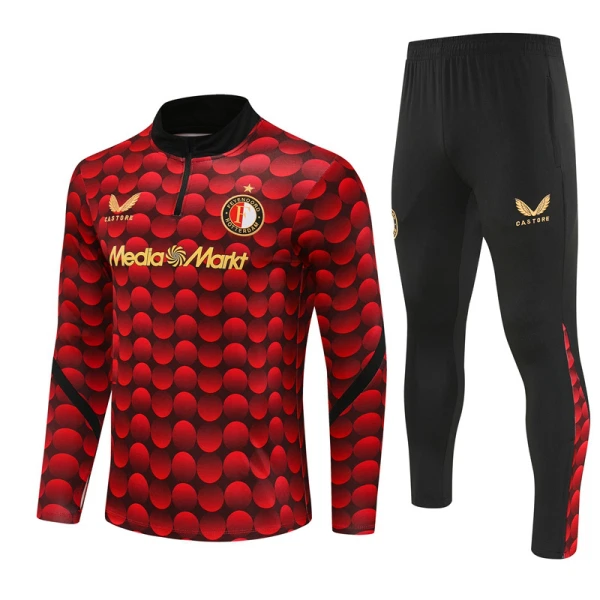 Feyenoord Rotterdam Trenings Collegegenser Set 2025/2026 Rød Feyenoord Rotterdam Trenings Collegegenser Set 2025/2026 Rød