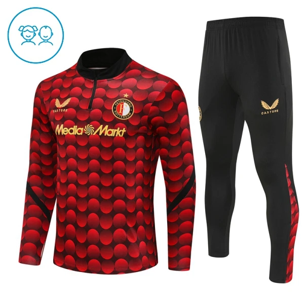 Feyenoord Rotterdam Trenings Collegegenser Set Barn 2025/2026 Rød Feyenoord Rotterdam Trenings Collegegenser Set Barn 2025/2026 Rød