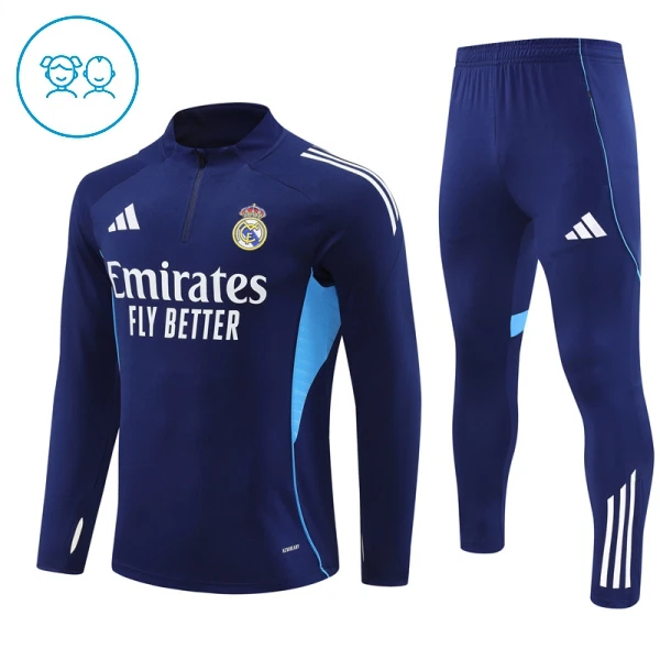 Real Madrid Trenings Collegegenser Set Barn 2025/2026 Navy