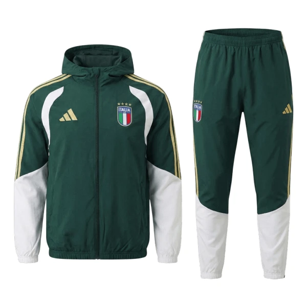 Italia Trenings Hettejakke 2026/2027 Grønn Italia Trenings Hettejakke 2026/2027 Grønn