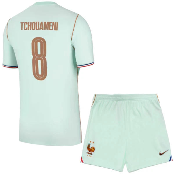 Frankrike Aurélien Tchouaméni 8 Bortetrøye Barn VM 2026