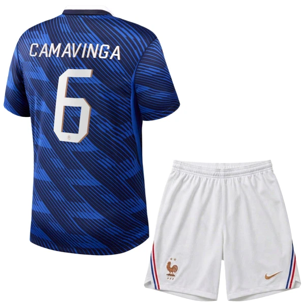 Frankrike Eduardo Camavinga 6 Hjemmetrøye Barn VM 2026