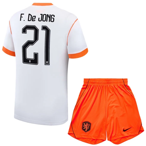 Nederland Frenkie de Jong 21 Bortetrøye Barn VM 2026 Nederland Frenkie de Jong 21 Bortetrøye Barn VM 2026