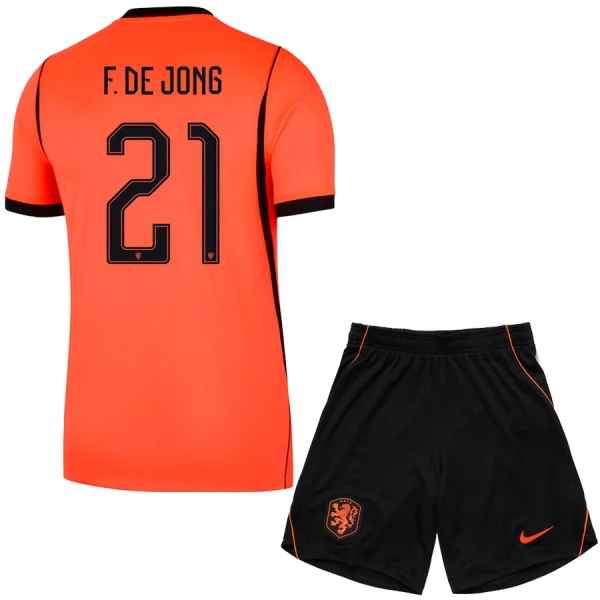 Nederland Frenkie de Jong 21 Hjemmetrøye Barn VM 2026 Nederland Frenkie de Jong 21 Hjemmetrøye Barn VM 2026